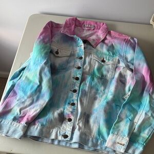 Colorful Tie-Dye Jean Jacket